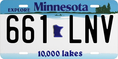 MN license plate 661LNV