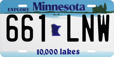 MN license plate 661LNW