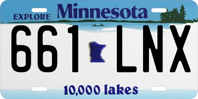 MN license plate 661LNX