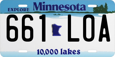 MN license plate 661LOA