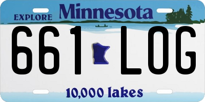 MN license plate 661LOG
