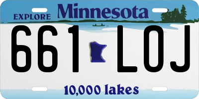 MN license plate 661LOJ