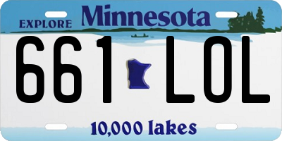 MN license plate 661LOL