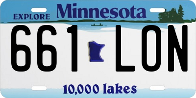 MN license plate 661LON