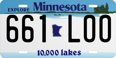 MN license plate 661LOO