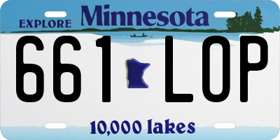 MN license plate 661LOP