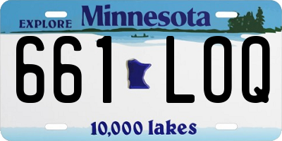 MN license plate 661LOQ