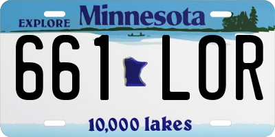 MN license plate 661LOR