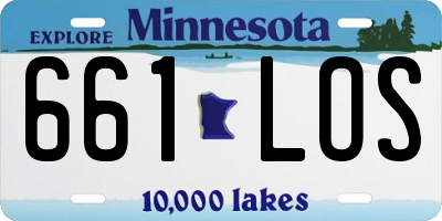 MN license plate 661LOS