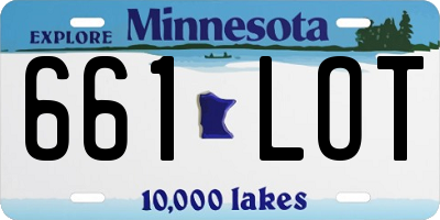 MN license plate 661LOT