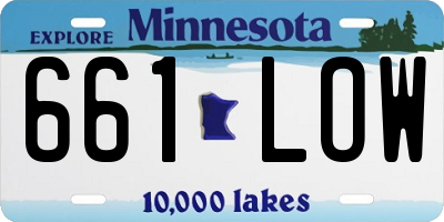 MN license plate 661LOW