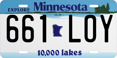 MN license plate 661LOY