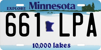 MN license plate 661LPA