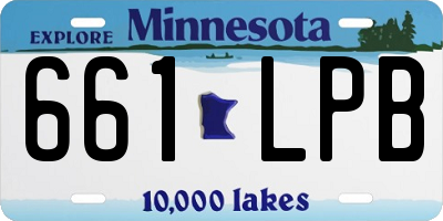 MN license plate 661LPB