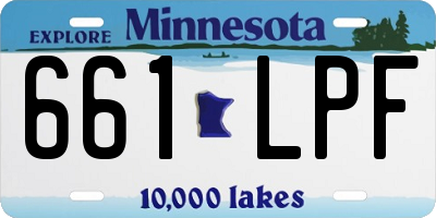 MN license plate 661LPF