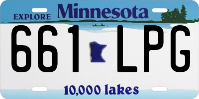 MN license plate 661LPG