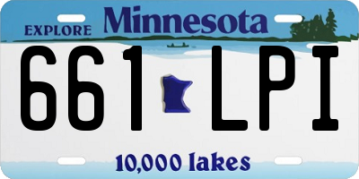 MN license plate 661LPI