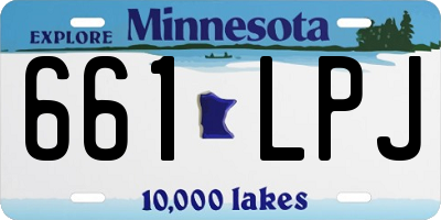 MN license plate 661LPJ
