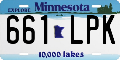 MN license plate 661LPK