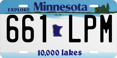 MN license plate 661LPM