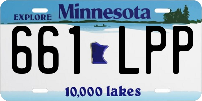MN license plate 661LPP
