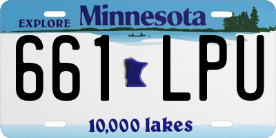 MN license plate 661LPU