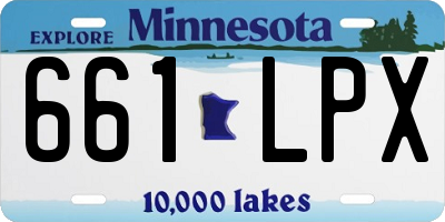 MN license plate 661LPX