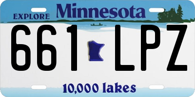 MN license plate 661LPZ