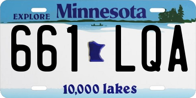 MN license plate 661LQA
