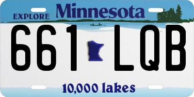 MN license plate 661LQB