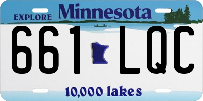 MN license plate 661LQC