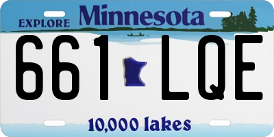 MN license plate 661LQE