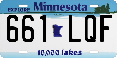 MN license plate 661LQF