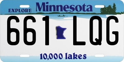 MN license plate 661LQG