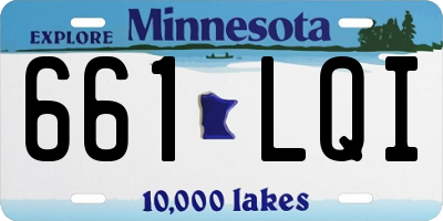 MN license plate 661LQI