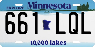 MN license plate 661LQL