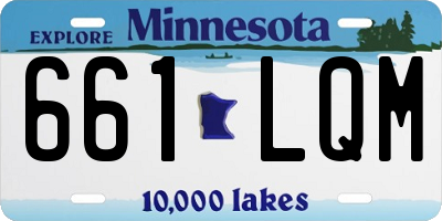 MN license plate 661LQM