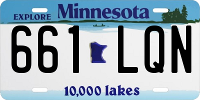 MN license plate 661LQN