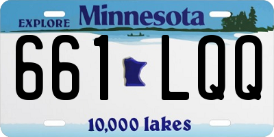 MN license plate 661LQQ