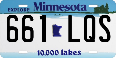 MN license plate 661LQS