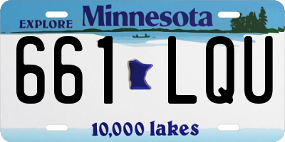 MN license plate 661LQU