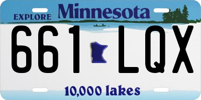 MN license plate 661LQX