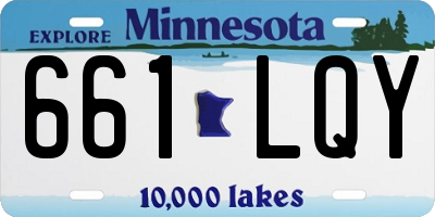 MN license plate 661LQY