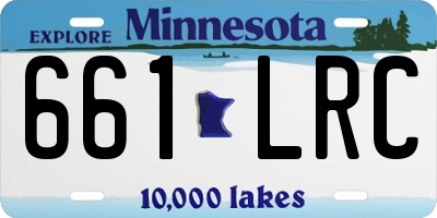 MN license plate 661LRC