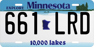 MN license plate 661LRD