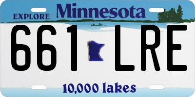 MN license plate 661LRE