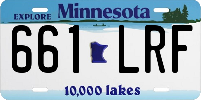 MN license plate 661LRF