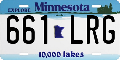 MN license plate 661LRG