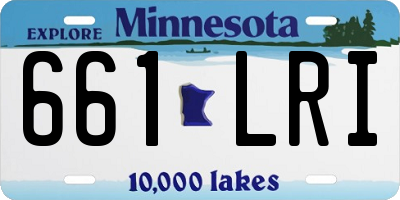 MN license plate 661LRI