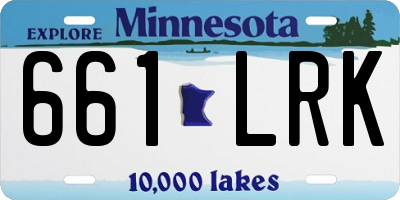 MN license plate 661LRK